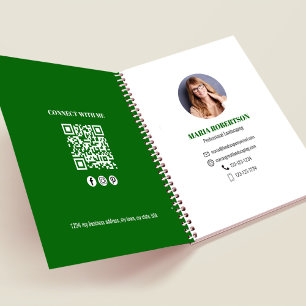 Cuaderno Código QR para la empresa de fotografía profesiona