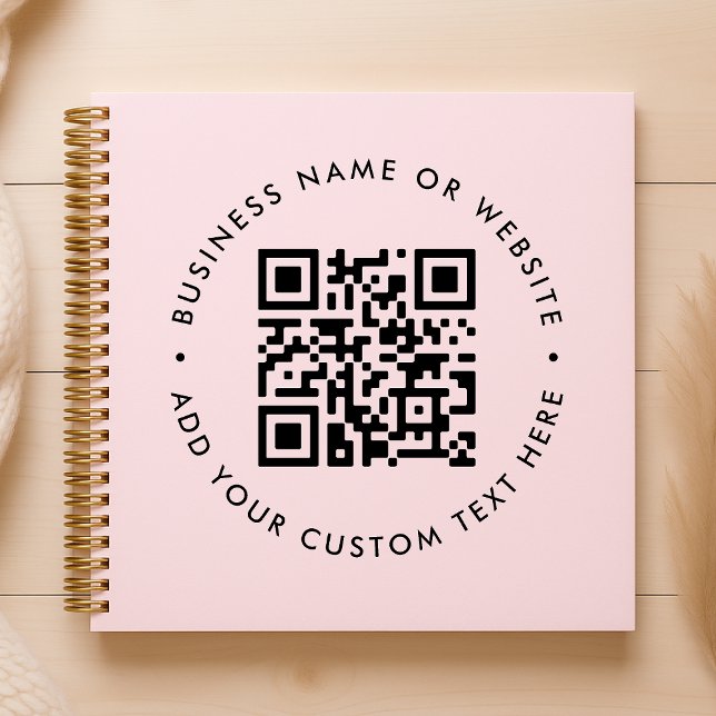 Cuaderno Código QR | Promoción de empresas femeninas rosas  (Subido por el creador)