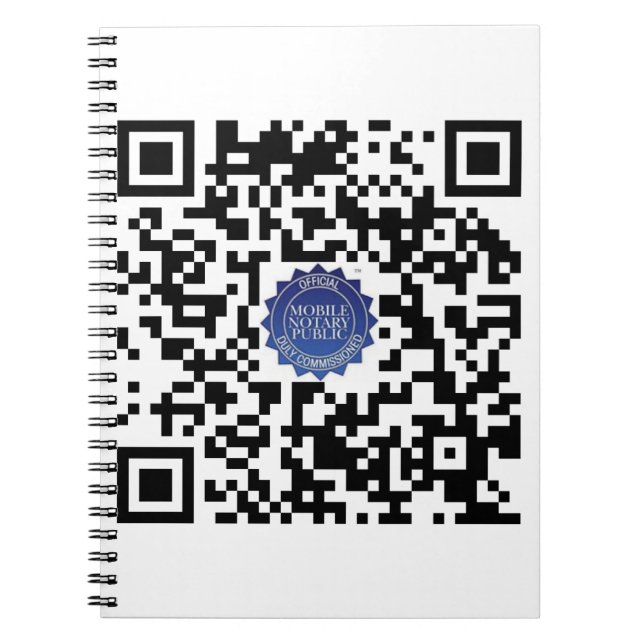 Cuaderno Código qr público del Notario Móvil (Frente)