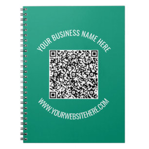 Cuaderno Código QR y texto Personalizado Moderno de promoci