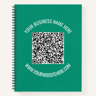 Cuaderno Código QR y texto Personalizado Moderno de promoci