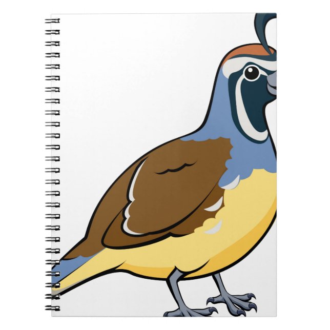Cuaderno Codornices de California del dibujo animado (Frente)
