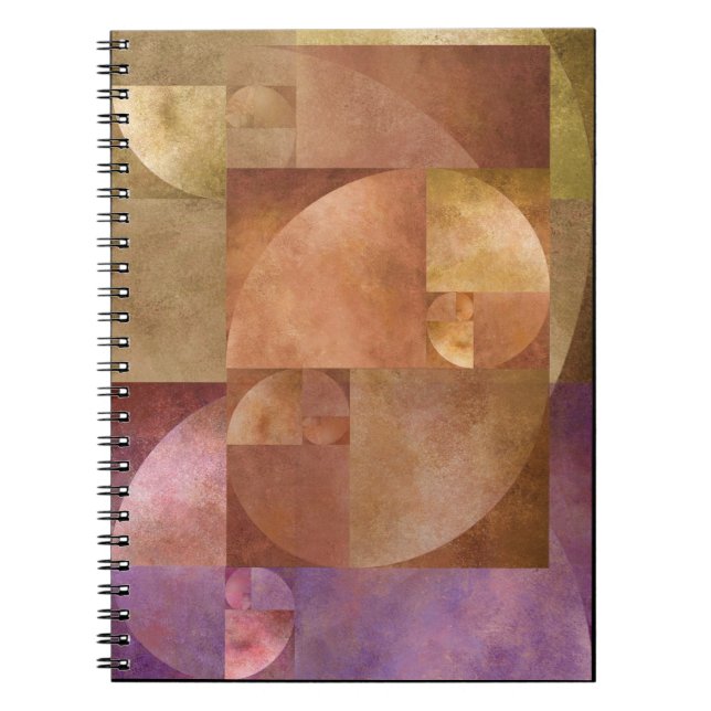 Cuaderno Coeficiente de oro, espiral de Fibonacci (Frente)