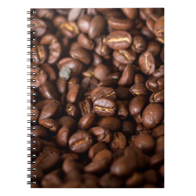 Cuaderno Coffee Beans Background abstract, aroma, fondo (Frente)