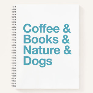 Cuaderno Coffee & Books & Nature & Dogs Notebook (Azul)