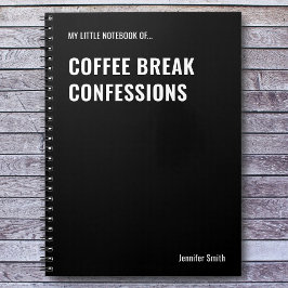 Cuaderno Coffee Break Confessions Funny Office