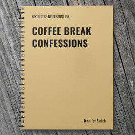 Cuaderno Coffee Break Confessions Funny Office