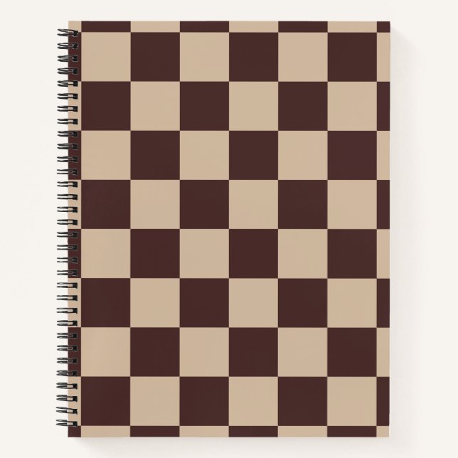 Cuaderno Coffee Brown Checkerboard (Anverso)