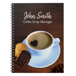 Cuaderno Coffee Cup Coffee Shop Heart Shaped Foam Cookie