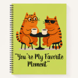 Cuaderno Coffee Date Cat Couple Spiral Notebook