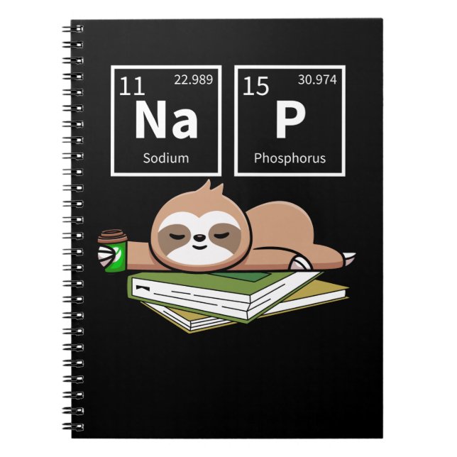 Cuaderno Coffee espumoso Nap Química Lazy Animal (Frente)