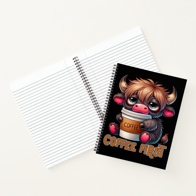 Cuaderno Coffee First Coffee Lover Gifts  (Interior)