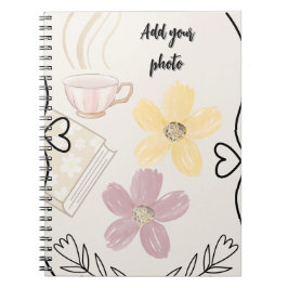 Cuaderno Coffee & Flowers Spiral Notebook for Book Lovers