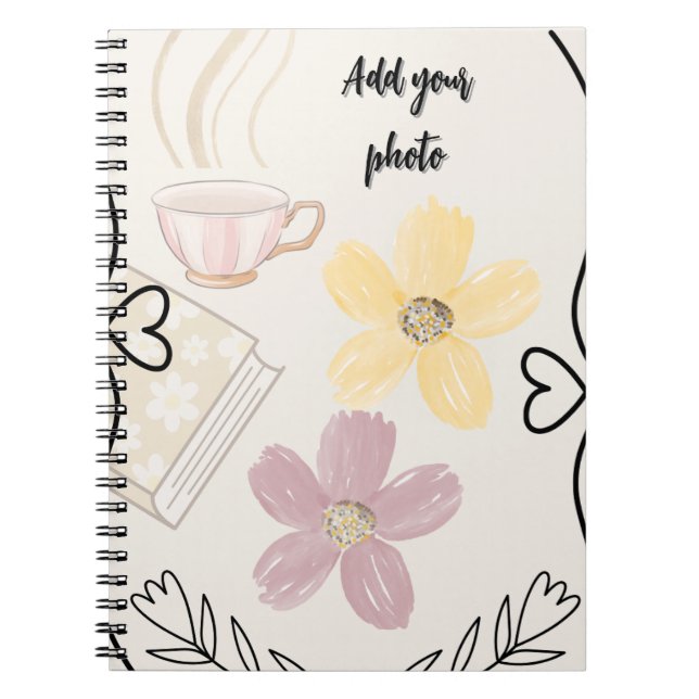 Cuaderno Coffee & Flowers Spiral Notebook for Book Lovers (Frente)