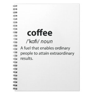 Cuaderno Coffee Funny Dictionary Definition