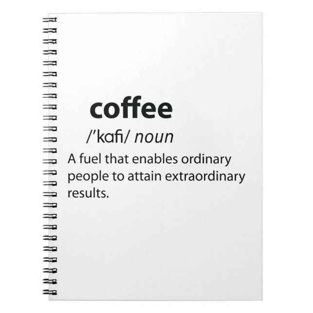Cuaderno Coffee Funny Dictionary Definition (Frente)