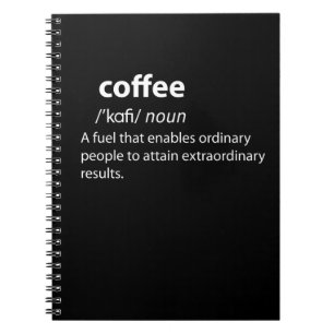 Cuaderno Coffee Funny Dictionary Definition