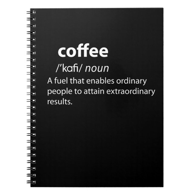 Cuaderno Coffee Funny Dictionary Definition (Frente)
