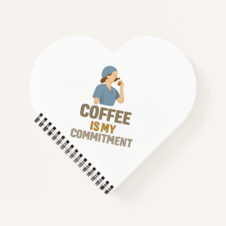 Cuaderno Coffee Is My Commitment Nurse Spiral Notebook 
