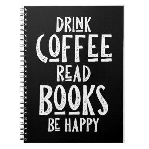 Cuaderno Coffee Lover Bebe Café Leer Libros Ser Feliz