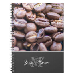 Cuaderno Coffee lovers monogram with tasty coffee beans!