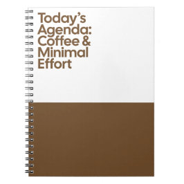 Cuaderno Coffee Minimal Effort Notebook