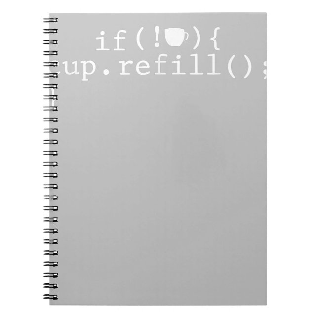Cuaderno Coffee Refill Smart Coding Software Engineer (Frente)