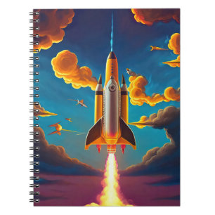 Cuaderno Cohete al atardecer