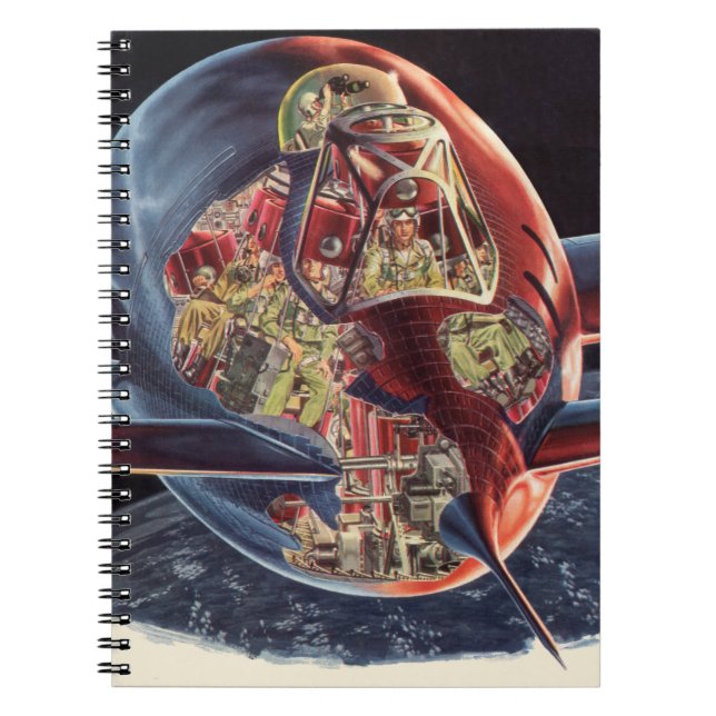 Cuaderno Cohete Astronauta Nave Espacial de Ciencia Ficción (Frente)