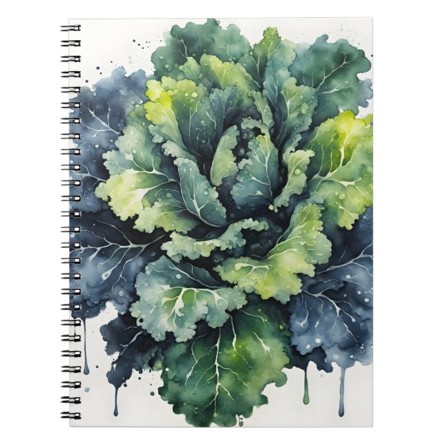 Cuaderno Col rizada - Flores de acuarela (Frente)