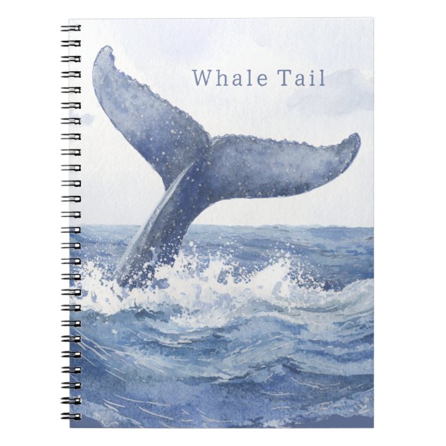 Cuaderno Cola de ballena océano azul (Frente)