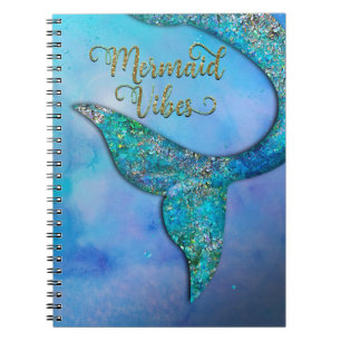 Cuaderno Cola de sirena del océano brillante encantada