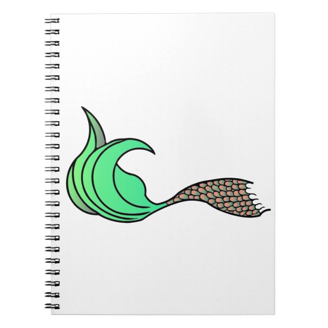 Cuaderno Cola de Sirena Verde y Naranja (Frente)