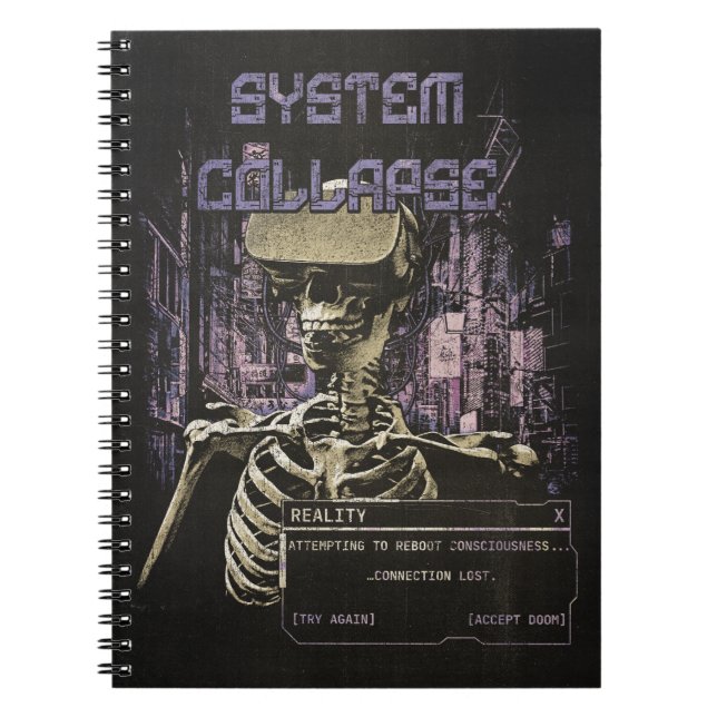 Cuaderno Colapso del sistema - Calzado tecno-distópico (Frente)
