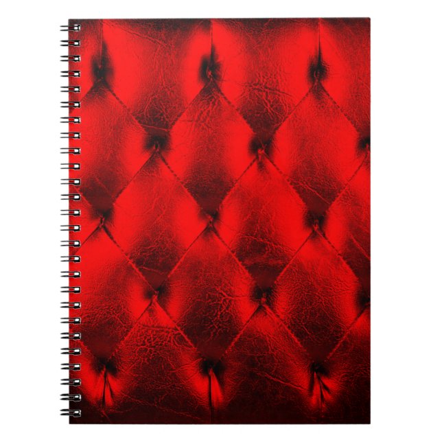 Cuaderno Colchón de relleno, almohadón rojo vintage textu (Frente)