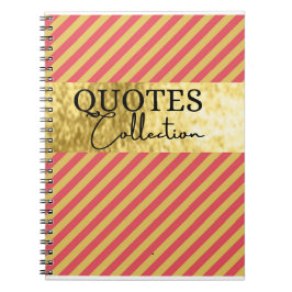 Cuaderno colección de citas de rosa y oro
