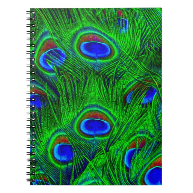 Cuaderno Colección de moda Peacock Feathers (Frente)