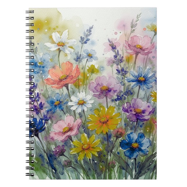 Cuaderno Colección de Patrón Floral Suave (Frente)