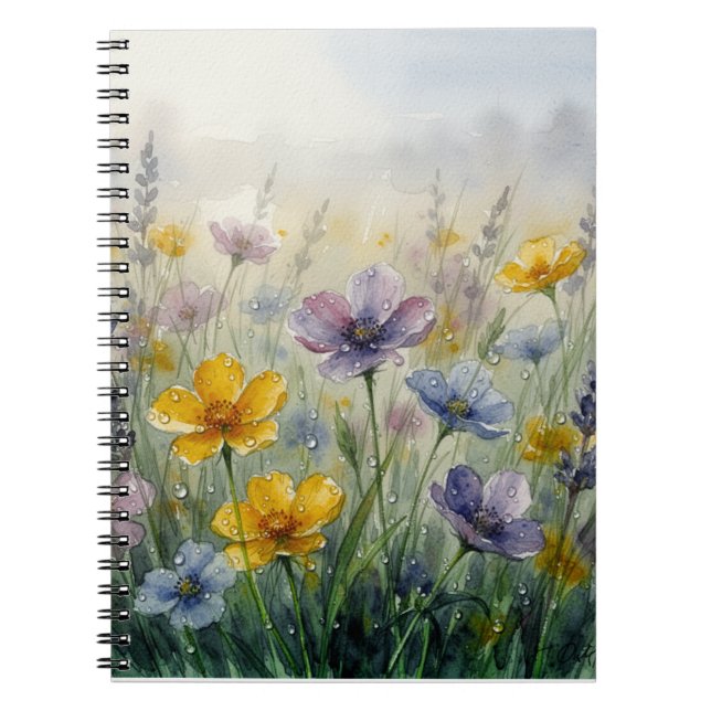 Cuaderno Colección de Patrón Floral Suave (Frente)