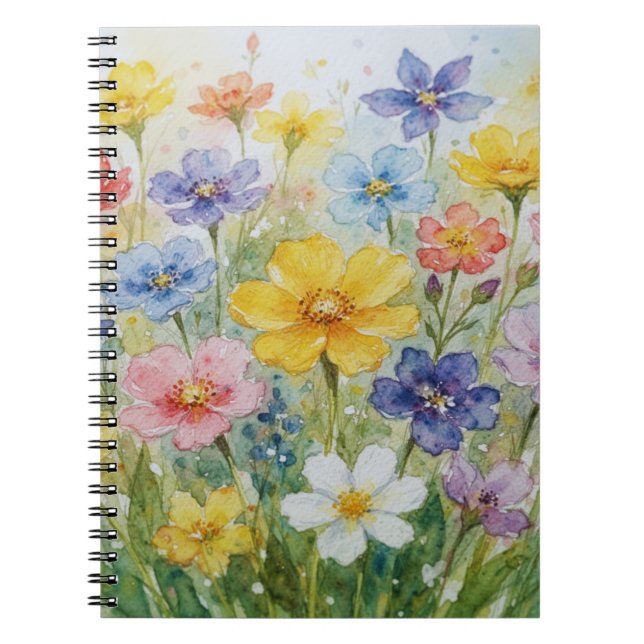 Cuaderno Colección de Patrón Floral Suave (Frente)
