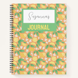 Cuaderno Colección de patrones de cesta de fruta - limón