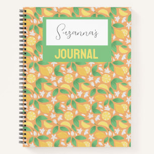 Cuaderno Colección de patrones de cesta de fruta - limón