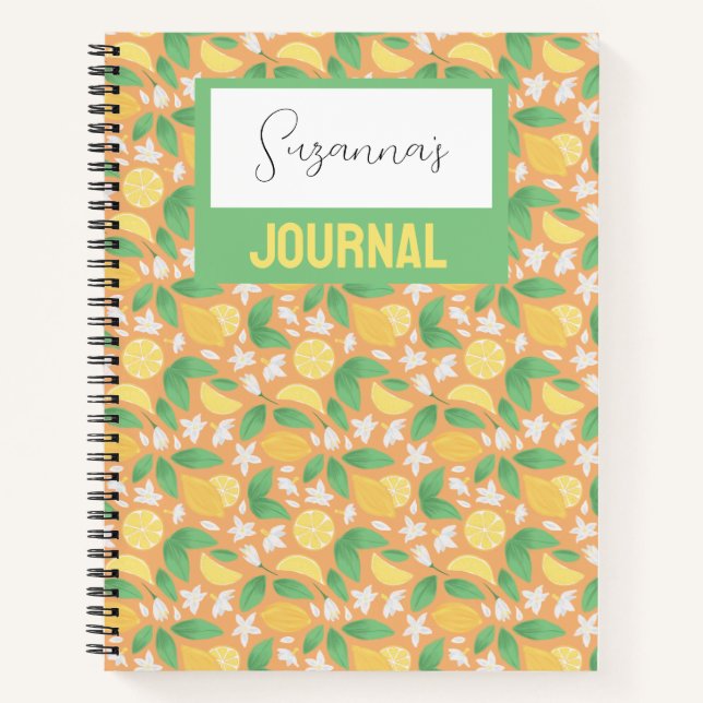 Cuaderno Colección de patrones de cesta de fruta - limón (Anverso)