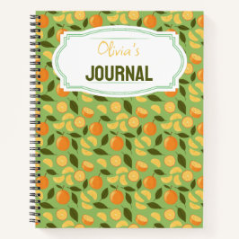 Cuaderno Colección de patrones de cesta de frutas - Naranja