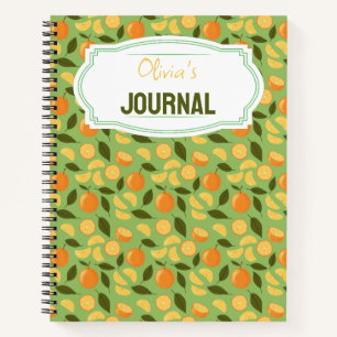 Cuaderno Colección de patrones de cesta de frutas - Naranja