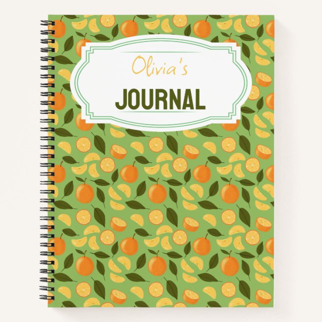 Cuaderno Colección de patrones de cesta de frutas - Naranja (Anverso)