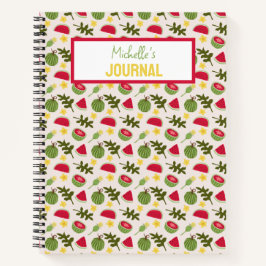 Cuaderno Colección de patrones de cesta de frutas - sandía
