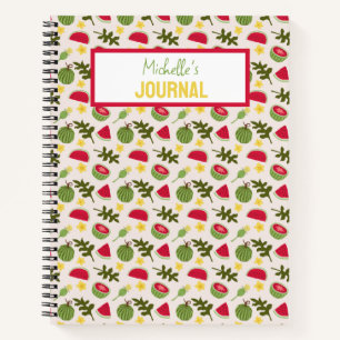 Cuaderno Colección de patrones de cesta de frutas - sandía