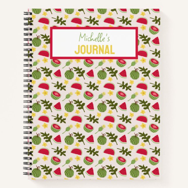 Cuaderno Colección de patrones de cesta de frutas - sandía (Anverso)