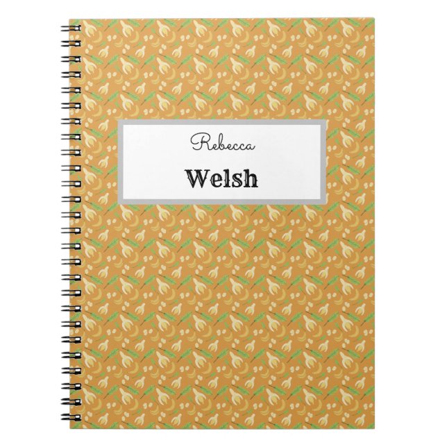 Cuaderno Colección de patrones de cestas de frutas - Banana (Frente)